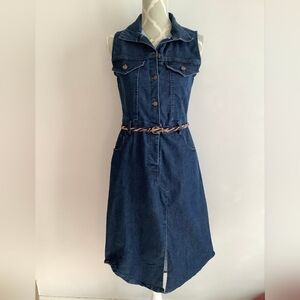 Bebe Dark Blue Denim Dress
